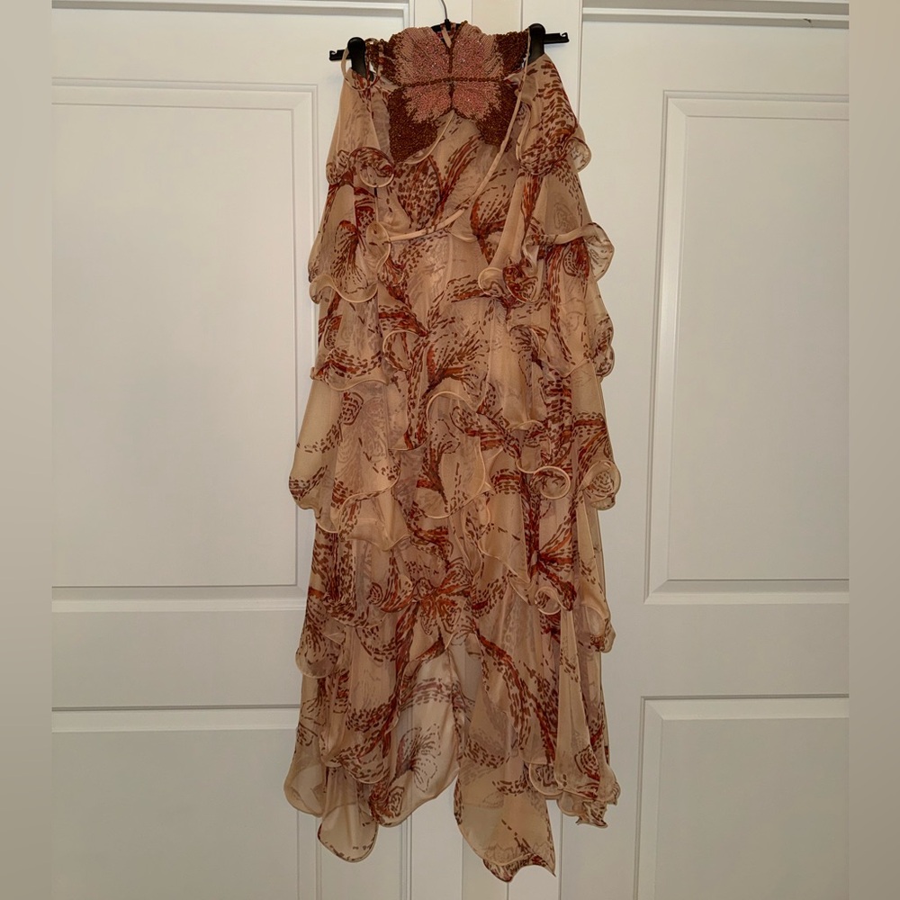 PatBO Sunset Butterfly Maxi Dress in beige - Picture 6 of 10